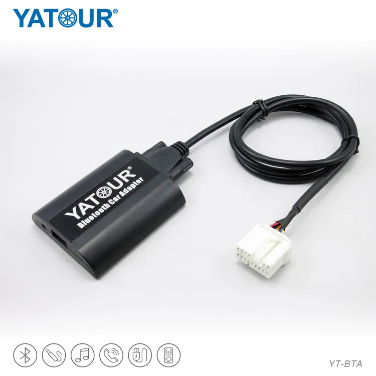 Yatour-REPRODUCTOR DE MÚSICA digital para coche, kit manos libres con llamada telefónica