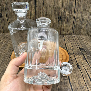 Bouteille en verre <span class=keywords><strong>de</strong></span> <span class=keywords><strong>bonne</strong></span> qualité à rayures horizontales 250 ml 500 ml avec bouchon en verre et joint en silicone <span class=keywords><strong>de</strong></span> qualité alimentaire pour boissons, jus, vin - Product Image 6