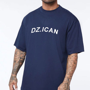 เสื้อยืดพรีเมียมผ้าฝ้าย 100% สตรีทแวร์สำหรับผู้ชาย ทรงหนา พิมพ์โลโก้ตามสั่ง ไหล่ตก ทรงโอเวอร์ไซส์สุดหรูสำหรับผู้ชาย - Product Image 2