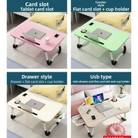 Bureau d'ordinateur pliable haut de gamme pour étudiants et enfants, petit bureau d'étude paresseux pour ordinateur portable à placer près du lit