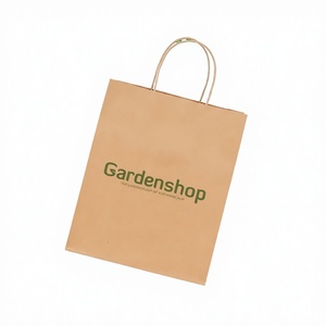 Custom Biodegradable Brown <b>White</b> Small Kraft <b>Paper</b> Bag with Handle for Food & Gift Packaging Personalized with Your Logo Printed - Product Image 3