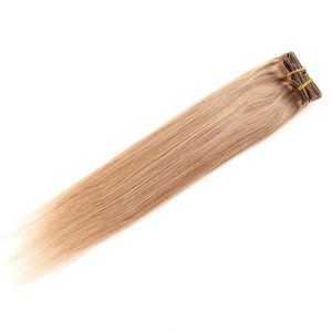 Virgin Clip in Hair Extension <strong>New</strong> Products 2023 24# and 27# Natural Raw Indian <strong>Straight</strong> <strong>Brazilian</strong> Hair Bundle Gs Split Knotted - Product Image 6
