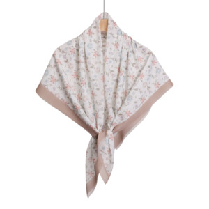 印花方形围巾穆斯林妇女定制高级Bawal批发花激光切割棉Voile Hijabs民族围巾 - Product Image 3