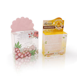 Boîtes d'emballage pliables en PET recyclé imprimées en couleur personnalisée, accessoires pour cheveux, élastiques à cheveux, chouchous, boîte alimentaire - Product Image 2