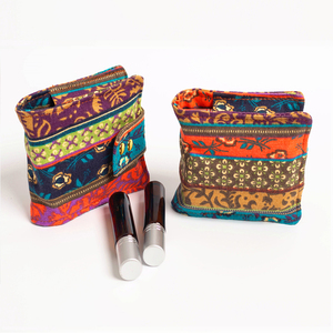 Bolsa de almacenamiento de aceite esencial de lona con estampado floral, bolso de transporte portátil de 6 botellas con rodillo de 10ml - Product Image 2