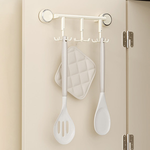 Suction Cup Hook Wall Mounted Storage Rack 360 Degree Rotating Punch Free Kitchen Bathroom Organizer - Product Image 2