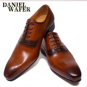 Chaussures Oxford en cuir véritable faites à la main pour homme, chaussures de mariage, de fête, de bureau - Product Image 5