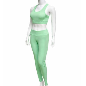 Leggings y Sujetador Deportivos Ligeros de Secado Rápido para Mujer, Ropa Deportiva para Gimnasio, Correr, Yoga, Conjunto de Yoga de Longitud Completa - Product Image 3