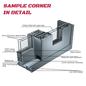 Alüminyum sürgülü pencereler fiyat filipinler alüminyum kapılar ve pencereler tasarımları - Product Image 2