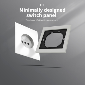 สวิตช์และเต้ารับติดผนัง WESA แบบบางพิเศษ ปุ่มกด <span class=keywords><strong>EU</strong></span> 1/2/3 ช่อง 1 ทาง เต้ารับไฟฟ้า ออกแบบหรูหราทันสมัย สามารถจัดวางได้อย่างอิสระ - Product Image 2