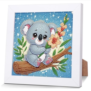 Puzzle Fai-da-Te per Interazione Genitore-Figlio, <span class=keywords><strong>Disegno</strong></span> Diamantato per Bambini, Motivi Animali Cartoon, Pittura a Olio su Tela, Ecologico - Product Image 3