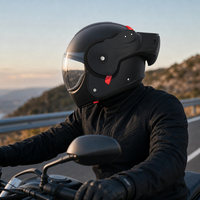 Casque de moto style boxe relevable pour hommes et femmes, casque de conduite tout-terrain anti-buée pour toutes les saisons