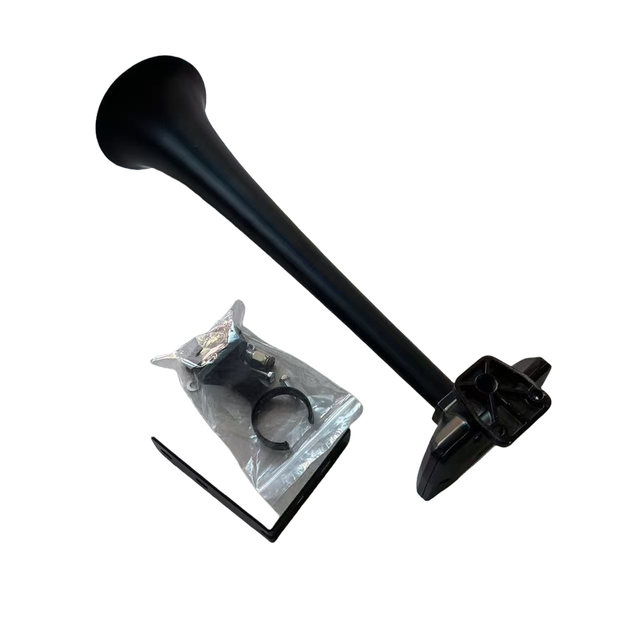 Heavy Duty Dual Trumpet Air Horn 47cm Black 12V 24V Super Loud Truck Horn for Lorry Bus Train