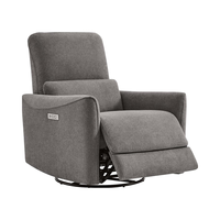 Chaise inclinable au design moderne, pivotante, en tissu, avec soutien lombaire, massage extensible, canapé inclinable en métal pour le salon