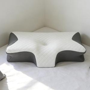 Oreiller médical ergonomique ventilé en mousse à mémoire de forme, motif uni, orthopédique, pour le soutien du cou et le sommeil - Product Image 4