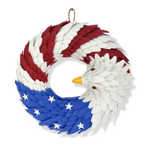 Independence Day Wreath USA July 4th Decoration Blue Star 28/38CM EVA Christmas Eagle Wreath