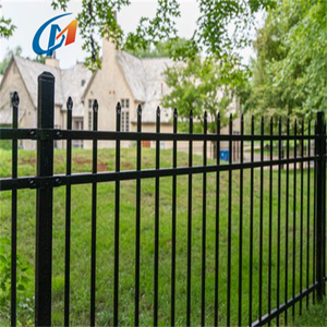 Valla de Acero Galvanizado <span class=keywords><strong>con</strong></span> Recubrimiento de Polvo Negro Estilo Australiano, Valla de Estacas para Villa, Paneles de Valla <span class=keywords><strong>Privada</strong></span> para Casa - Product Image 4