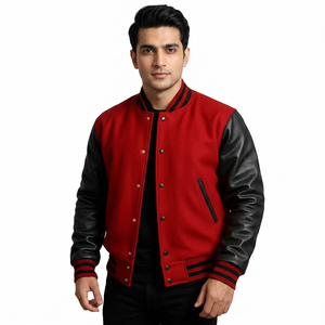 Blousons universitaires grande taille pour hommes, personnalisables avec logo, blousons Letterman unis, vente en gros, blousons universitaires vierges pour l'hiver, motifs variés - Product Image 1