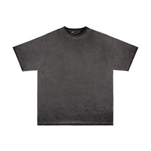 Camiseta Oversize Corta de Algodón y Poliéster de Alto Gramaje (280 g/m²) para Hombre, Estilo Urbano, Ecológica, de Secado Rápido, Transpirable y con Efecto Desgastado por el Sol - Product Image 3