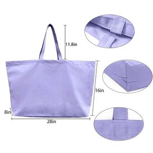 Bolsa de Compras de Lona Reutilizable Extra Grande Rosa Personalizada con Logotipo Impreso Personalizado al por Mayor - Product Image 5