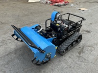Tondeuse robot chenillée industrielle diesel à démarrage électrique et télécommande, moteur brushless 600W, coupe-herbe polyvalent pour pentes