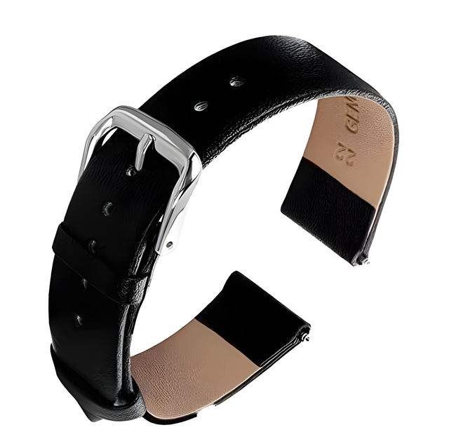 Breathable Black Brown 18mm/20mm/22mm Leather Watch Strap for Smartwatches Waterproof Soft Leather Watchbands
