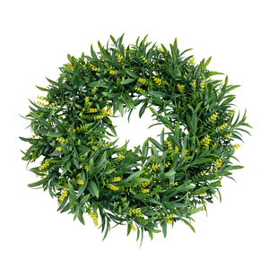 Hh-80 Bên Ngoài Phía Trước Cửa Nhựa Nhiều Màu Hoa Oải Hương Với Màu Xanh Lá Cây Lá Cây Treo Nhân Tạo Vòng Hoa Vòng Hoa Cho Nhà Văn Phòng Trang Trí Nội Thất - Product Image 5