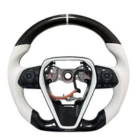 Volant sport LED Barmich à 3 branches de 35 mm en cuir et fibre de carbone pour Camry (Modèle YT-T-Camry-D2)