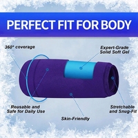 Compresses de gel réutilisables thérapeutiques chaudes/froides en tissu nylon, enveloppement multifonctionnel chaud/froid pour le genou
