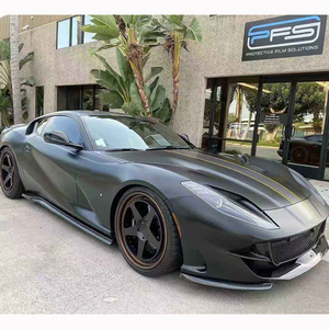 Convient pour <span class=keywords><strong>Ferrari</strong></span> 812 Upgraded Front Lip Center Lip Spoiler Side Skirts Carbon Fiber Body Kit - Product Image 4