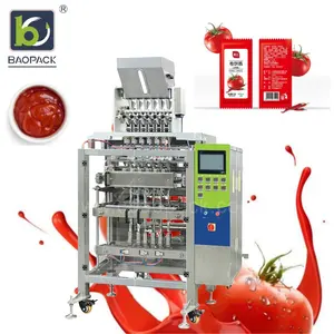 Automatic Ketchup Tomato Sauce Curry Paste Honey Sachet Liquid Packaging Machine Stick Honey Multi Lane Packing Machine