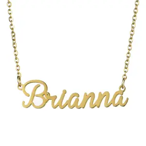 Hot Selling Brianna/Chelsea/Christina Personal isierte kunden spezifische Titan Stahl Englisch Name Halskette