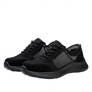 Chaussures de sécurité pour hommes respirantes de haute qualité avec embout en acier, légères, tendance, pour le sport et le travail, semelle extérieure en caoutchouc, idéales pour l'été - Product Image 2