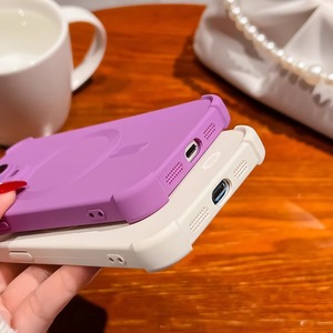 For iPhone 17 liquid silicone magnetic phone case for Apple 16 four-<b>corner</b> drop-proof protective case with lens film 15 - Product Image 5