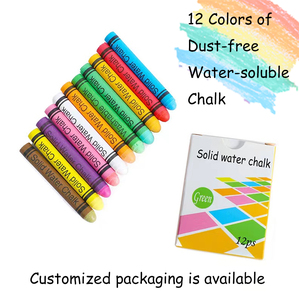 Set di Gessetti Ecologici per Scuola, Non Tossici, Lavabili, Materiale Durevole, 12 Colori, per Disegno, Senza Polvere, Solubili in Acqua - Product Image 1