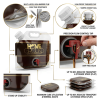 Poche à bec verseur pliable avec robinet, poche de stockage d'eau potable portable pour le camping, les situations d'urgence et l'extérieur, impression personnalisée