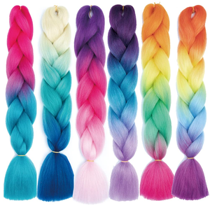 Vente en Gros Usine Cheveux Synthétiques Ombrés Pré-Étirés Texture Yaki pour Tresses au Crochet et Extensions Capillaires Africaines - Product Image 5