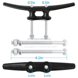 Émerillons de quai pour bateaux, revêtement électrophoretique noir, émerillons d'amarrage pour bateaux 6/8/10 pouces, émerillons de quai en fer avec quincaillerie - Product Image 3