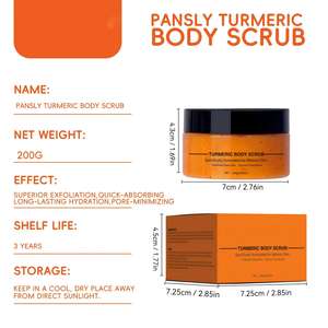 Gommage Éclat au Curcuma 200g OEM Marque Privée Cica Sel Marin Hydratant Vegan Spa Radiant - Product Image 3