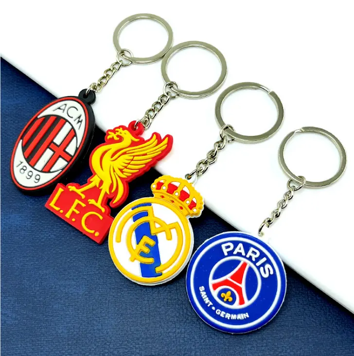 Football club key chain rings keychain for man united Saint Germain barcelona real madrid man city chelsea liverpool Portugal