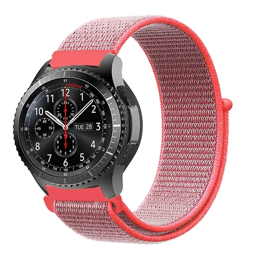 IVANHOE 20mm 22mm Woven Nylon Sport Breathable Loop Watchband Wrist Strap for Samsung Gear Sport/Gear S2 Classic/Vivoactive 3