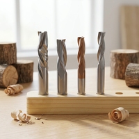 Fraise à dents droites ou spirales TCT polyvalente pour le travail du bois, la fabrication de meubles et le fraisage de précision