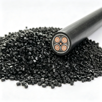 Pelet Fleksibel Hitam Daur Ulang Untuk Kabel Pengkabelan Internal Peralatan Industri Senyawa Kabel PVC