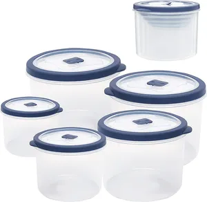 Kitchen Storage 5 Pcs/Set Travel Portable Plastic Food Storage Containers with Lids Refrigerator Crisper