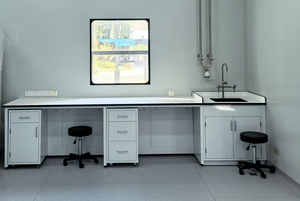 Khung-Loại phòng thí nghiệm tường Băng ghế dự bị hoàn chỉnh với vòi nước, bồn rửa & kệ lưu trữ, tùy chỉnh phòng thí nghiệm băng ghế dự bị bảng - Product Image 5