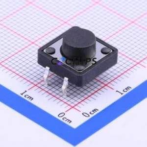 K2-1103DP-F4SW-04 Tactile Switch Through hole-4P,12x12mm Switch Single Pole Single Throw Round Button 2.5N Through Hole - Product Image 1