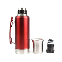 Botol Air Stainless Steel Portabel 1300ml Bebas BPA, Termos, dengan Gagang