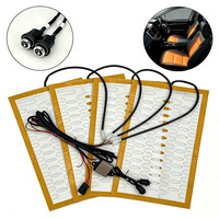 Kit de chauffage de siège de voiture 12V double siège avec interrupteur rotatif 6 positions et réglage indépendant de la température