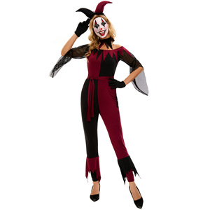 Disfraz de Payaso Diablo Sexy para Mujer, Disfraz de Vampiro para Halloween - Product Image 1