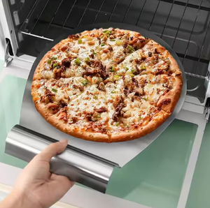 Pala di Trasferimento Quadrata Moderna in Acciaio Inossidabile Premium, di Grande Successo, per Pizza e Torte, Utensile <span class=keywords><strong>da</strong></span> <span class=keywords><strong>Forno</strong></span> per la Movimentazione di Piatti e per l'Uso con Candele - Product Image 5